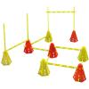 Yes4All Speed and Agility Training Equipment Set – Hurdles and Cones for Athletes in Soccer, Basketball, Football(B. 8 Green/ Orange Cones + 12 Bars)