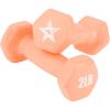 Yes4All Vinyl Hexagon Dumbbell – Dumbbells Set of 2 Hand Weights for Home Gym & Strength Training (2-15 lbs Weight Options)(A. 2 lbs – Peach Puzz – Pair)