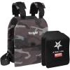 Yes4All Weight Vest Plate 5.75/8.75/14/ 19.75LB Pairs, Weighted plates for vest, Tactical Plate, Weight Plate with Curved Ergonomic Design for Running, Heavy Workout(F. UPGRADED – 20lbs- Vest with Plate – Black Camo)