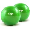 Yes4All Weighted Toning Balls for Exercise, Soft Medicine Balls for Exercise, Pilates, Yoga, Balance, Flexibility, 2-10lbs(B. (4lbs x2) Pair – Green)