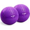 Yes4All Weighted Toning Balls for Exercise, Soft Medicine Balls for Exercise, Pilates, Yoga, Balance, Flexibility, 2-10lbs(E. (8lb x 2) Pair- Purple)