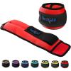 Yes4All Wrist & Ankle Weights Pair 1lb -10lbs, Adjustable Strap for Walking, Jogging, Pilates, Gym Fitness Workout for Women, Men(G. 10Lbs Pair (5lb x 2) – Red)