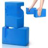 Yes4All Yoga Blocks 2 Pack Wrist Support, Comfort, and Grip Strength, Support for Balance Fitness and Exercise, EVA Foam Blocks Pilates Yoga Brick Yoga Accessories(B. Marlin Blue)