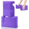 Yes4All Yoga Blocks 2 Pack Wrist Support, Comfort, and Grip Strength, Support for Balance Fitness and Exercise, EVA Foam Blocks Pilates Yoga Brick Yoga Accessories(A. Lavender)