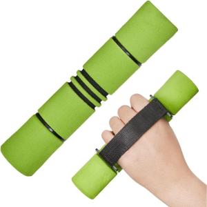 Yes4All Adjustable Dumbbell Hand Weights Set Of 2 Perfect for Women’s Walking or Travel Exercise with Adjustable Straps, Foam Cover, and Color Coded Weight (2lbs, 3lbs or 4lbs), Anti Slip(Set of Hand Weights – 3LBS – Green)