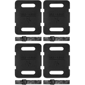 Yes4All Attachable Rucking Weight for Backpack, Cast Iron Training Weight Plate with Quick-Attach Strap Slots, Ergonomic Rounded Handle for Weighted Walking, Hiking, Rucking(40LB)