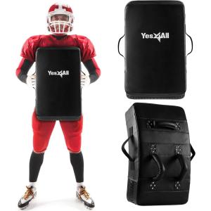 Yes4All Blocking Pad, Solid Rivets & Durable Leather Shield Pads, American Football. Basketball Training Equipment, Football Blocking Pads – Ideal for Martial Arts, Contact Drills, Sparring, Karate(Blocking Pad – 1PCS)