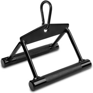 Yes4All Cable Machine Attachment, Double D Handle & Tricep Rope Cable Attachment, Weight Machine Accessories Load 880 LB for Home Gym(Black)