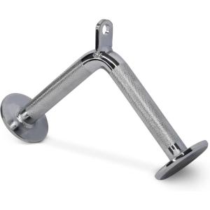 Yes4All Cable Machine Attachment, Row Handles, Tricep Rope, Straight Bar, V Bar, LAT Pulldown Accessories Load 880 LB for Home Gym(E. V Bar – Chrome)