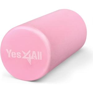Yes4All EVA Firm Foam Roller for Back – Round Back Roller for Exercise, Yoga & Pilates 12/18/24/36 inch(B. Pink)