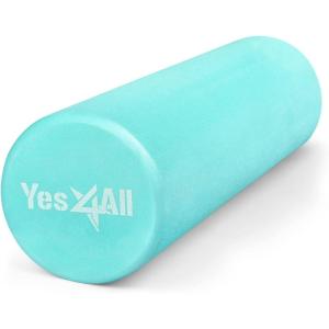 Yes4All EVA Firm Foam Roller for Back – Round Back Roller for Exercise, Yoga & Pilates 12/18/24/36 inch(D. Teal)