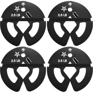 Yes4All Fractional Weight Plates Set, Available In Steel And Rubber, Set of 2/4/6 Plates in 1.25LB, 2.5LB, or 5LB Sizes, Micro Change Plates for Dumbbell and Olympic Barbell Weightlifting(D. 2.5LB x 4pcs (Steel))