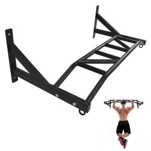 Yes4All Heavy Duty Wall Mounted Pull Up Bar – Multi-Grip Ceiling/Joist Mount Chin-Up Bar for Home Gym Strength Training, 300 lb Capacity, 5 Grip, Steel, Joist Mount, Black(D. Multi-Grip)