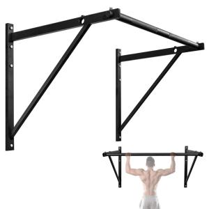 Yes4All Heavy Duty Wall Mounted Pull Up Bar – Multi-Grip Ceiling/Joist Mount Chin-Up Bar for Home Gym Strength Training, 300 lb Capacity, 5 Grip, Steel, Joist Mount, Black(A. Heavy Duty)