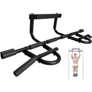 Yes4All Heavy Duty Wall Mounted Pull Up Bar, Over Door Pull Up Bar for Doorway, Multi Grip Chin Up Bar, Sturdy Strength Training Bars & Durable Gym Bar for Home Exercise(Pull Up Bar XSP)