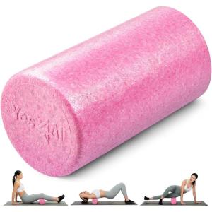 Yes4All High-Density EPP Round Back Roller Foam, Exercise Foam Roller for Yoga, Pilates & Stretching – 12, 18, 24, 36 inch(Fuschia Rose)