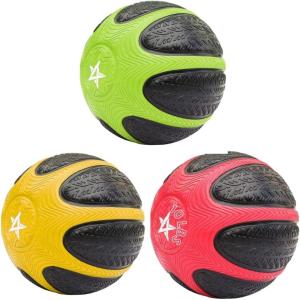 Yes4All Medicine Ball with Dual Texture Grip, Weighted Medicine Ball for Workouts Exercise Balance Training, Core Strength, Balance and Coordination Exercise, Non-Slip Rubber Shell with 6/8/10/12LBS(E. Combo Medicine Ball Grip Multicolor)