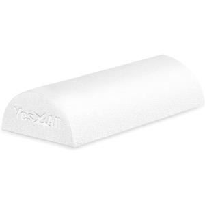 Yes4All Medium Firm Half Foam Rollers for Post-Workout Relaxation, 12/18/24/36 inch PE Foam Roll for Back Massage & Yoga Exercise(White)