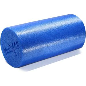 Yes4All Medium Firm Round PE Foam Roller 12, 18, 24, 36 Inches for Pilates, Yoga, Stretching, Balance & Core Exercises(Blue)