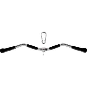 Yes4All Neutral Paddle Grip LAT Pull Down Bar, Range of Motion Spreader Handle Cable Attachments(A. Curl Pull Down Bar 30 Inches)