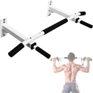 Yes4All Pull Up Bar Wall Mounted – Multifunctional Wall Mounted Pull Up Bar for Home Gym Workout Strength Training Equipment(C. Standard – White)