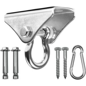 Yes4All Punching Bag Hanger, Stainless Steel Swivel Chain with 4 Snap Hooks for Heavy Bag, Gym Swing, Trapeze, and Hammock(Hangers 180 Degree Rotation)