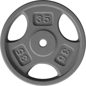 Yes4All Standard 1-Inch Grip Weight Plates, Cast Iron with Multiple Sizes from 2.5 lb to 35 lb for Strength Training, Weightlifting & Muscle Toning(F. 35LB)