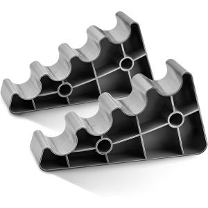 Yes4All Total Body Workout Weighted Bar, Resistance Band Bar, Racks for Strength Training, Exercise Bar for Yoga in Home and Gym – Single/Combo(P. Gray – Bar Rack)