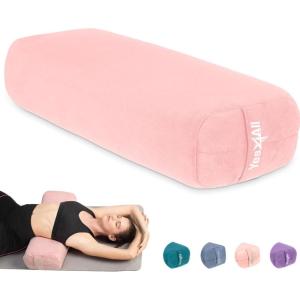 Yes4All Triple-Layer Sponge Yoga Bolster Pillow for Restorative Yoga & Meditation – Versatile Yoga Support Pillow, Balance & Poses Modification(C. Rose)