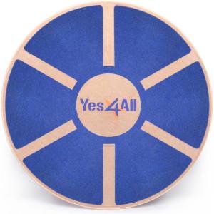 Yes4All Versatile Wooden Wobble Balance Board, Balance Trainer for Mobility Training, Standing Desk, Core Training, Exercise Balance Stability Trainer(C. Wooden Balance Board – Blue)