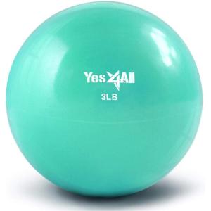 Yes4All Weighted Toning Balls for Exercise, Soft Medicine Balls for Exercise, Pilates, Yoga, Balance, Flexibility, 2-10lbs(G. 3lb – Mint)