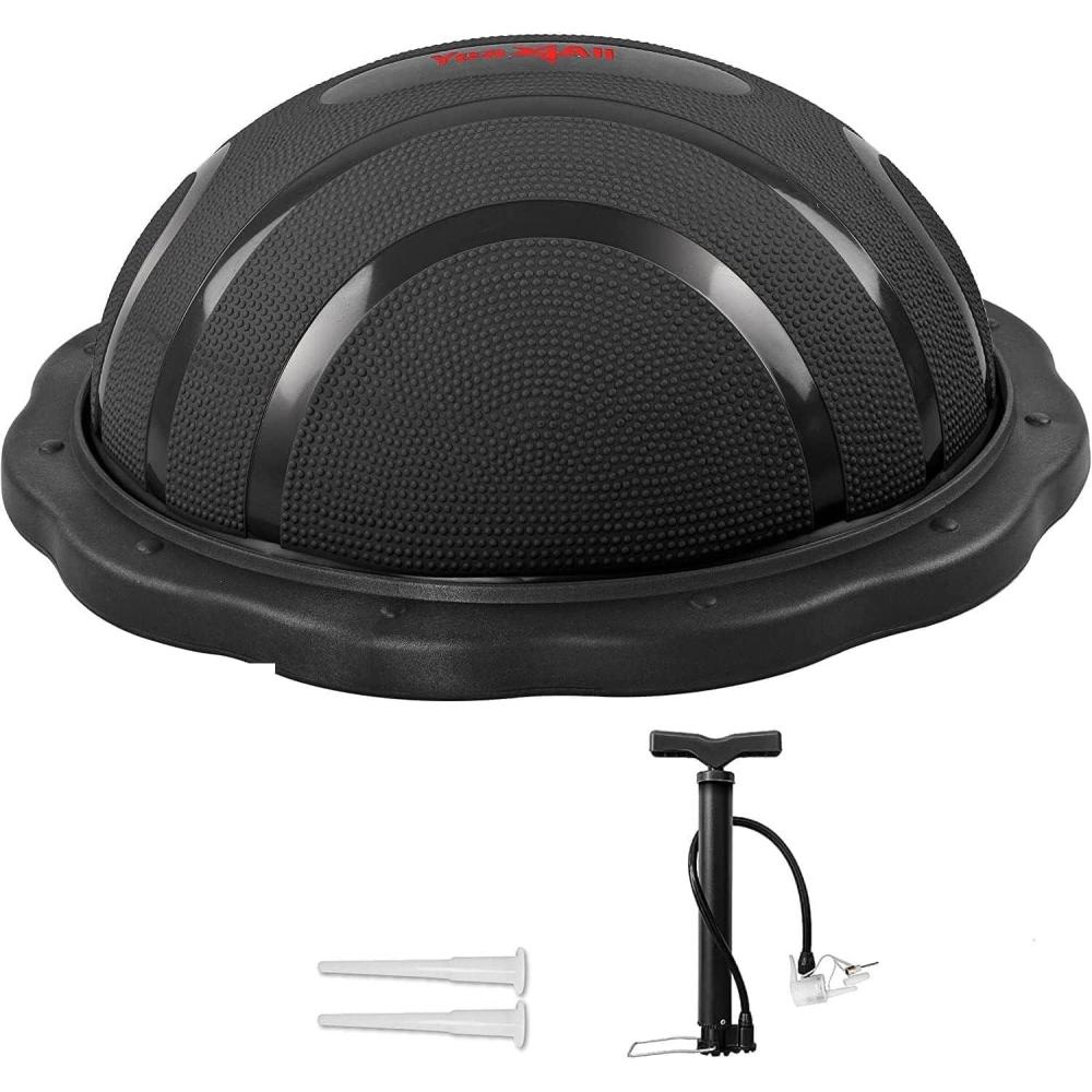 imageYes4All 880LBS Half Ball Balance Trainer Pilates Balance ampamp Stability Ball for Exercises Home Gym Floor ampamp Full Body WorkoutsA Matte Black