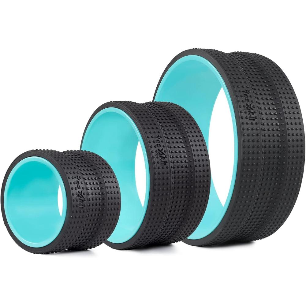 imageYes4All Yoga Wheel Roller 500 lb Capacity Back Cracker Roller Yoga Roller for Back Ease ampamp Spinal Support Target Pressure Points for Comfort Hips ampamp Neck Available in 61012 Sizes