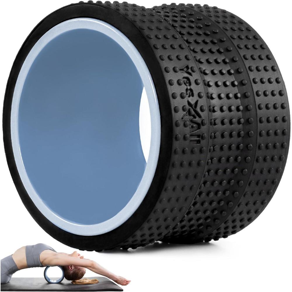 imageYes4All Yoga Wheel Roller 500 lb Capacity Back Cracker Roller for Comfort HIPS ampamp Neck Available in 61012 Sizes6 Inches Blue