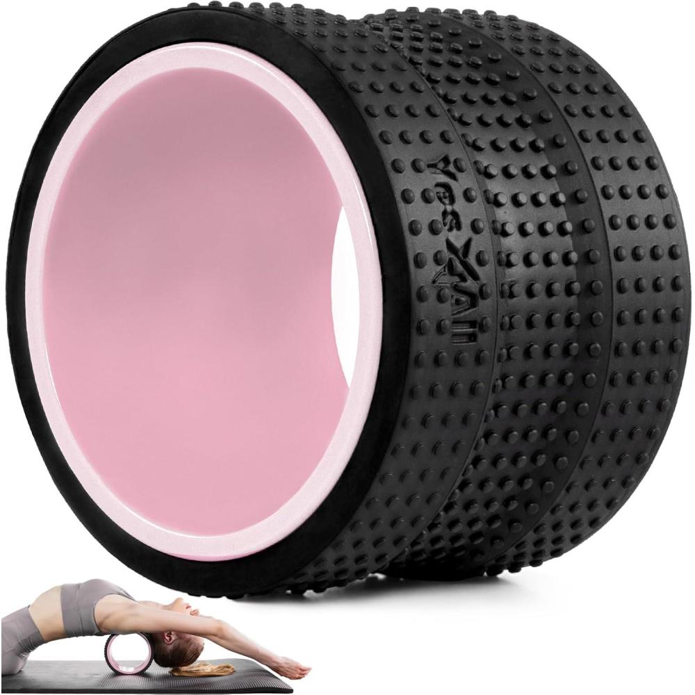 imageYes4All Yoga Wheel Roller 500 lb Capacity Back Cracker Roller for Comfort HIPS ampamp Neck Available in 61012 Sizes6 Inches  Pink