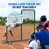 Anova L Screen Baseball Net for Batting and Pitching with 2 Basic Baseballs and Carry Bag Included, Baseball & Softball Screen, 7x7ft with Wheels Pitching Net, Black