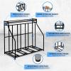 YES4ALL 4-Bike Stand, Bike Storage Rack, Bicycle Floor Rack for Garage Organizer, Indoor Sporting Gear Storage Station(A. Black)