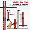 Yes4All 2″ x 2″ Tube with 1″ Hole Space Saving Folding Wall Mounted Squat Rack for Home Gym, 1000lbs Capacity Steel Power Cage with Adjustable Pull-Up Bar, 360 Degree Landmine & Strong Steel J-Hooks