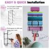 Yes4All 3-Tier and 5-Tier Steel Yoga Mat Rack Organizer Wall Mount with 3 Hooks, Foam Roller Holder Wall Mount Rack For Yoga Mat Storage, Hanging Yoga Strap and Resistance Bands
