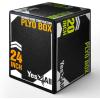 Yes4All 3-in-1 Soft-Padded Plyo Box With Wooden Core, Non-Slip Multi-Use Cushioned Plyometric Jump Box with Vinyl Cover for Jumping, Conditioning, Strength Training(A. Sport Black Version)