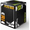 Yes4All 3-in-1 Soft-Padded Plyo Box With Wooden Core, Non-Slip Multi-Use Cushioned Plyometric Jump Box with Vinyl Cover for Jumping, Conditioning, Strength Training(A. Sport Black Version)