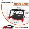 Yes4All Ab Crunch Machine For Total Body & Core Abdominal, Situp Lockable With Ergonomic Foam Handle & 2 Resistance Bands(Red & Black)