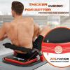 Yes4All Ab Crunch Machine For Total Body & Core Abdominal, Situp Lockable With Ergonomic Foam Handle & 2 Resistance Bands(Red & Black)