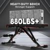 Yes4All Adjustable Weight Bench, Sturdy 880Lb Foldable Workout Bench for Home Gym for Strength Training with 1 Pair of Bands(Black)