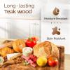Yes4All Durable Teak Cutting Boards for Kitchen, [17”L x 13”W x 1.5” Thick] Medium End Grain Cutting Board, Pre Oiled Wood Cutting Boards, Thick Chopping Board w/Juice Grooves and Easy Grip Handle