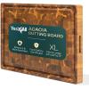 Yes4All Durable Teak Cutting Boards for Kitchen, [20”L x 15”W x 1.5” Thick] Large End Grain Cutting Board, Pre Oiled Wood Cutting Boards, Thick Chopping Board w/Juice Grooves and Easy Grip Handle(Acacia)
