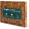 Yes4All Durable Teak Cutting Boards for Kitchen,[16.5”L x 13”W x 1.5”Thick] Medium Edge Grain Cutting Board, Pre Oiled Wood Cutting Boards, Thick Chopping Board w/Juice Grooves and Easy Grip Handle(Acacia)