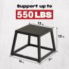 Yes4All Metal Plyo Box, Steel Plyometric Box – Sturdy, Anti-Slip, and Ideal for Home Gym Workouts – 12in