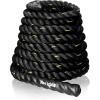 Yes4All 1.5/2 Inch Battle Ropes with Extra Protective Sleeve, Workout Ropes for Cross-Training Home Gym & Fitness Exercises, Strength Training – 30,40,50 Feet Lengths Available(F. 2in – 50ft)