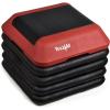 Yes4All 16″x16″ Adjustable High Step Aerobic Platform with 4 Risers, Height-Adjustable 4″-6”-8”-10”-12″ Step Aerobics Platform for Home Gym Exercise Fitness Workout(C. Red/Black)